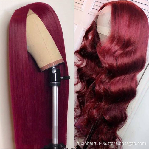 Cutical Aligned Virgin Hair Hd Wigs 180 Density Vendors For Dye Lace Wigs Human Color 40" Inch Lace Front Wig For Black Women